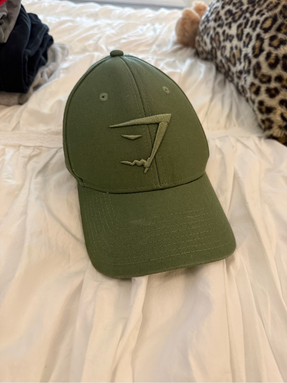 Gymshark Olive Green Curved-Brim Logo Cap